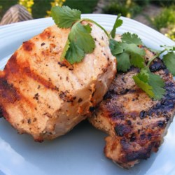 Grilled Lemon Herb Pork Chops