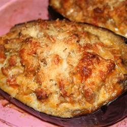 Sausage-Stuffed Eggplant