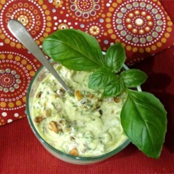 Zucchini Salad with Yogurt and Walnuts