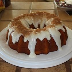 Holiday Pumpkin Cake with Rum-Cream Cheese Glaze Recipe