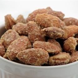 What are some easy recipes for flavored almonds?