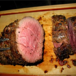 Grilled Beef Tenderloin with Herb-Garlic-Pepper Coating