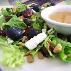Deliciously Sweet Salad with Maple, Nuts, Seeds, Blueberries, and Goat Cheese Recipe