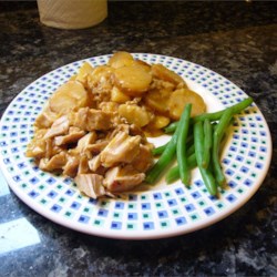 Pork Chops and Cheesy Scalloped Potatoes