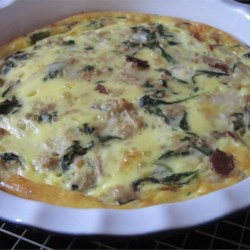 Cindy's Tuna, Spinach, and Bacon Quiche