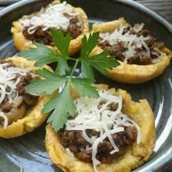 Tostones Rellenos (Stuffed Plantain Cups)