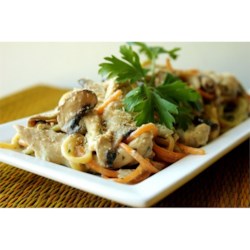 Easy Slow Cooker Chicken Tetrazzini 