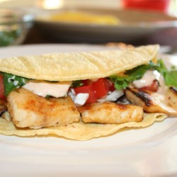 Grilled Fish Tacos with Chipotle-Lime Dressing