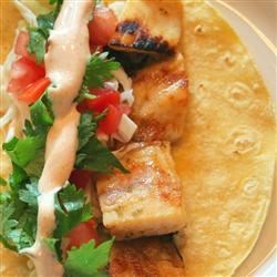 Grilled Fish Tacos with Chipotle-Lime Dressing Recipe