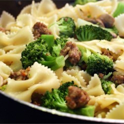 Italian Sausage with Farfalle and Broccoli Rabe