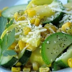 Garlicky Summer Squash and Fresh Corn