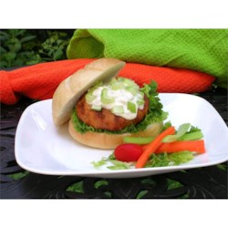 Buffalo Chicken Burgers with Blue Cheese Dressing