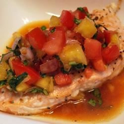 Salmon with Pineapple Tomato Salsa