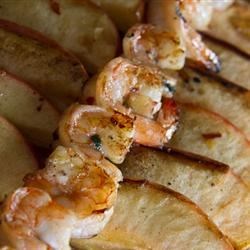 Grilled Shrimp and Apple Skewers