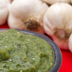 Roasted Tomatillo and Garlic Salsa