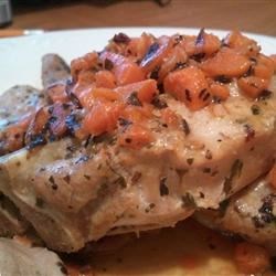 Pork Tenderloin with Creamy Herb Sauce