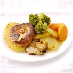 Skillet Pork Chops with Potatoes and Onion