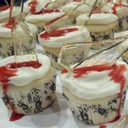 Bloody Broken Glass Cupcakes