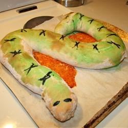 Spooky Calzone Snake