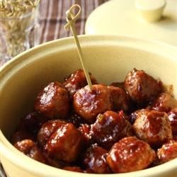 Turkey Cocktail Meatballs with Orange Cranberry Glaze