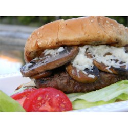 Grilled Mushroom Swiss Burgers