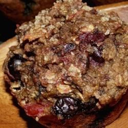 Whole Wheat Blueberry Beet Muffins