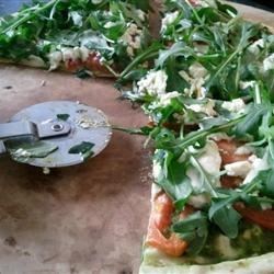 Goat Cheese Arugula Pizza - No Red Sauce! Recipe