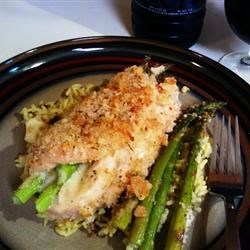 Asparagus and Mozzarella Stuffed Chicken Breasts