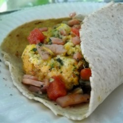 Egg Pesto Breakfast Wrap