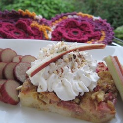 Rhubarb Bread Pudding