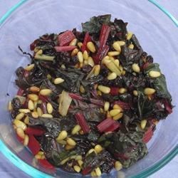 Spanish-Style Swiss Chard with Raisins and Pine Nuts