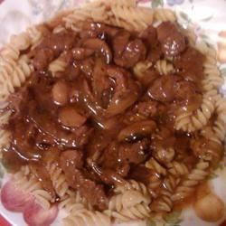 Simple Beef Tips and Noodles