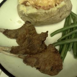 Marinated, Breaded Lamb Chops with Rosemary and Garlic