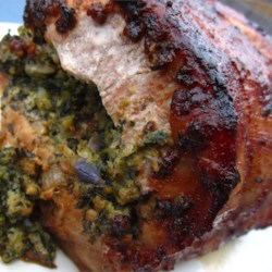 Pork Loin Stuffed with Spinach