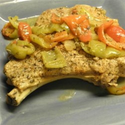 Tangy Pork Chops with Vegetables