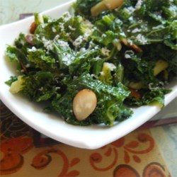 Kale with Pine Nuts and Shredded Parmesan