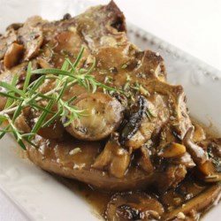 Veal Chop with Portabello Mushrooms