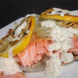 Salmon with Creamy Dill Sauce