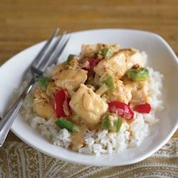 Chicken with Peanut Curry Yogurt Sauce