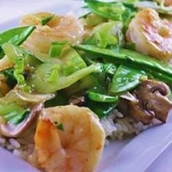 Stir-Fried Shrimp with Snow Peas and Ginger