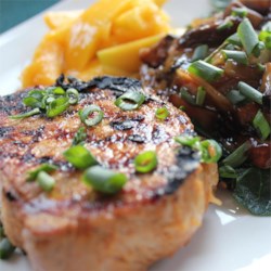 Grilled Asian Ginger Pork Chops