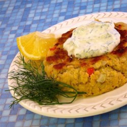 Salmon Patties With Dill Sauce