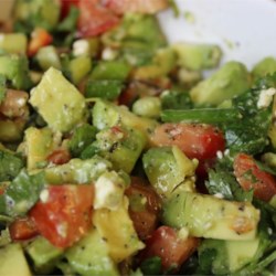 Cilantro, Avocado, Tomato, and Feta Salad