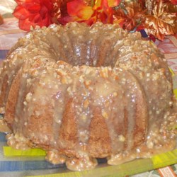 Jim's Apple Raisin Pound Cake with Praline Glaze Recipe