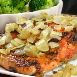 Spicy Salmon with Caramelized Onions