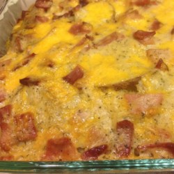 Cheesy Scalloped Potatoes with Ham Recipe
