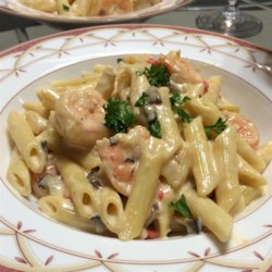 Peppered Shrimp Alfredo