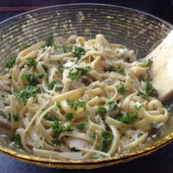 Lighter Chicken Fettuccine Alfredo