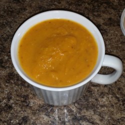 Butternut Squash-Sweet Potato Ginger Bisque