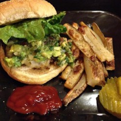 Chipotle Burgers with Avocado Salsa